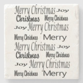 Frohe Weihnachts-Marble Stone Untersetzer, Joy Steinuntersetzer (Vorderseite)