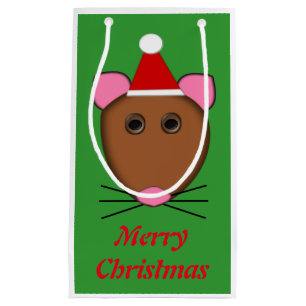 Frohe Weihnachts-Maus Custom Geschenktasche Kleine Geschenktüte