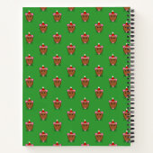 Frohe Weihnachts-Maus Custom Spiral Notebook Notizblock (Rückseite)