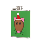 Frohe Weihnachts-Maus-Flasche Flachmann (Links)