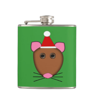 Frohe Weihnachts-Maus-Flasche Flachmann