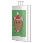 Frohe Weihnachts-Maus-Flaschen Flachmann (Links)