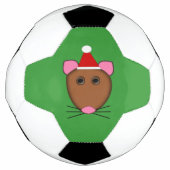 Frohe Weihnachts-Maus Fußball-Ball Fußball (Vorderseite)