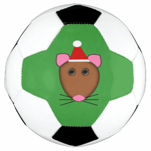Frohe Weihnachts-Maus Fußball-Ball Fußball