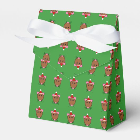Frohe Weihnachts-Maus Gefälligkeitsbox Geschenkschachtel (Vorderseite)