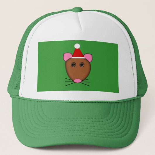Frohe Weihnachts-Maus-Hat Truckerkappe (Vorderseite)