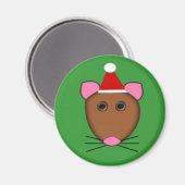 Frohe Weihnachts-Maus Magnet (Vorderseite/Rückseite)