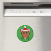 Frohe Weihnachts-Maus Magnet (In Situ (Geschirrspüler))