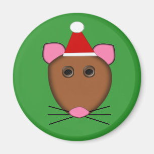 Frohe Weihnachts-Maus Magnet