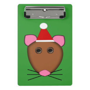 Frohe Weihnachts-Maus Mini-Zwischenablage Mini Klemmbrett