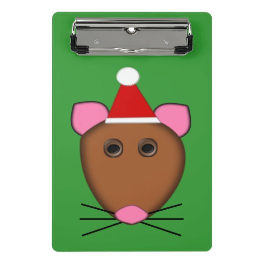 Frohe Weihnachts-Maus Mini-Zwischenablage Mini Klemmbrett (Vorderseite)