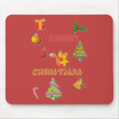 Frohe Weihnachts-Maus Pad Mousepad (Vorne)