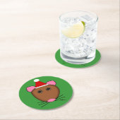 Frohe Weihnachts-Maus Papier Untersetzer (Vor Ort)