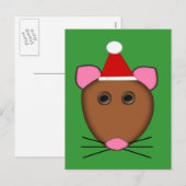 Frohe Weihnachts-Maus Postkarte (Vorne/Hinten)