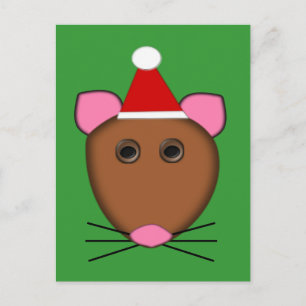 Frohe Weihnachts-Maus Postkarte