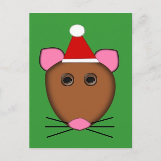 Frohe Weihnachts-Maus Postkarte (Vorderseite)