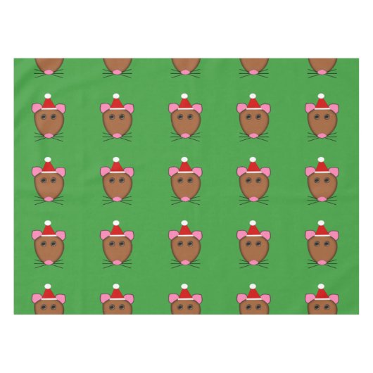 Frohe Weihnachts-Maus Tablecloth Tischdecke (Vorderseite (Horizontal))