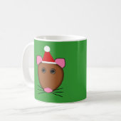 Frohe Weihnachts-Maus-Tasse Kaffeetasse (Vorderseite Links)