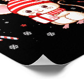 Frohe Weihnachts-Maus-Weihnachtsmannmütze Poster (Ecke)