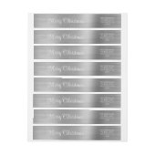 Frohe Weihnachts Metallic Silver White Calligraphy (Bogen)