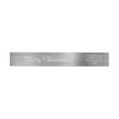 Frohe Weihnachts Metallic Silver White Calligraphy (Person)