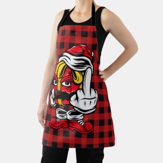 Frohe Weihnachts Middle Finger Schürze (InSitu)