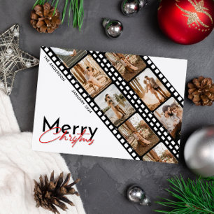 Frohe Weihnachts-Minimal Camera Film Collage Foto Feiertagskarte