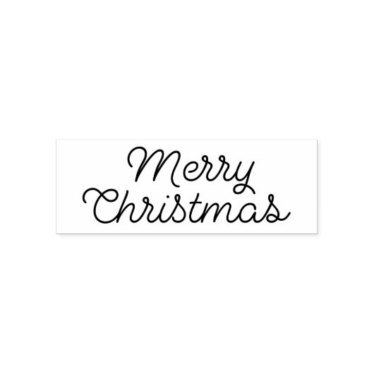 Frohe Weihnachts-Minimal-Script Permastempel (Design)
