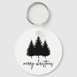 Frohe Weihnachts-minimalistische Feiertage Jahresz Schlüsselanhänger