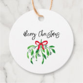 Frohe Weihnachts Mistletoe Festive Kiss Me Spaß Geschenkanhänger (Vorderseite)