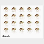 Frohe Weihnachts-Mistletoe Round Stickers (Blatt)
