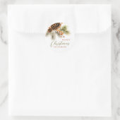Frohe Weihnachts-Mistletoe Round Stickers (Tasche)