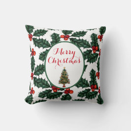 Frohe Weihnachts Mistletoe Throw Kissen