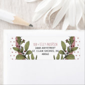 Frohe Weihnachts-Mistletoe-Wreath-Rücksendeadresse (Insitu)