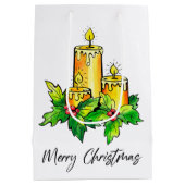 Frohe Weihnachts-Mittlere Geschenktasche Mittlere Geschenktüte (Rückseite)