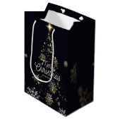 Frohe Weihnachts-Mittlere Geschenktasche Mittlere Geschenktüte (Vorderseite Schrägansicht)