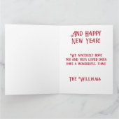 Frohe Weihnachts-Mod Retro Dankeskarte (Innenseite)