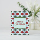 Frohe Weihnachts-Mod Retro Postkarte (Stehend Vorderseite)