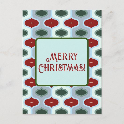 Frohe Weihnachts-Mod Retro Postkarte (Vorderseite)
