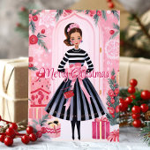 Frohe Weihnachts-Mode Dol Feiertagskarte