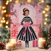 Frohe Weihnachts-Mode Dol Feiertagskarte