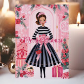 Frohe Weihnachts-Mode Dol Feiertagskarte