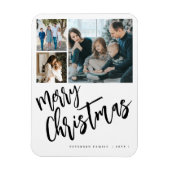 Frohe Weihnachts-moderne Foto Collage Magnet (Vertikal)