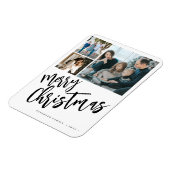 Frohe Weihnachts-moderne Foto Collage Magnet (Linke Seite)