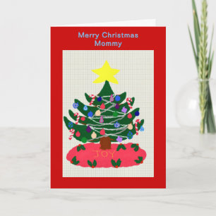 Frohe Weihnachts Mommy Weihnachtsbaumkarte Feiertagskarte