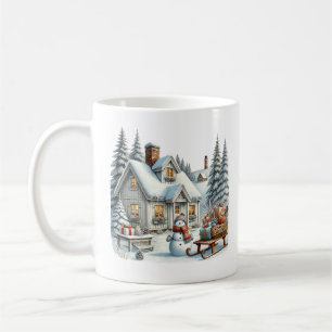 Frohe Weihnachts-Monografie Landhaus Kaffeetasse