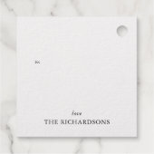 Frohe Weihnachts Monogram Wreath Geschenkanhänger (Rückseite)
