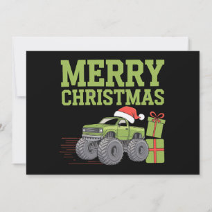 Frohe Weihnachts Monster Truck Kleinkind Boys Xmas Feiertagskarte