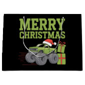 Frohe Weihnachts Monster Truck Kleinkind Boys Xmas Große Geschenktüte (Vorderseite)