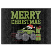 Frohe Weihnachts Monster Truck Kleinkind Boys Xmas Schneidebrett (Vorderseite)